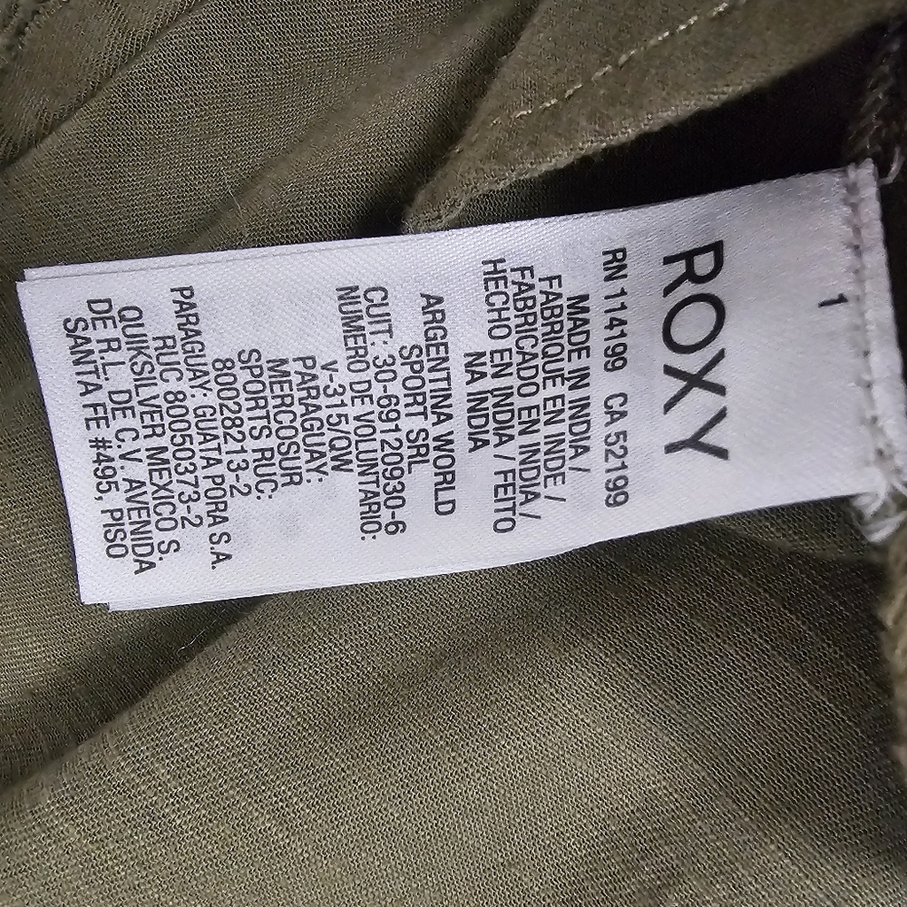 ♥︎ ROXY ♥︎ KHAKI SPHERE Longsleeve Shirt Dress Burnt Olive Mountain & Wa… - Picture 3 of 14